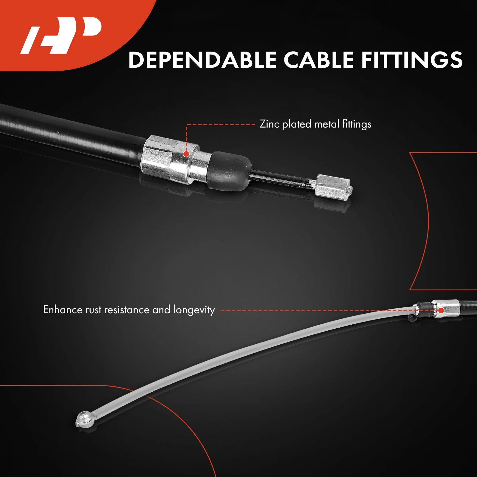 2X Rear Parking Brake Cables for BMW X3 (2004-2010)