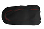 Carbon Fiber Console Lid Cover for VW Jetta Vento (1999–2004) Red Stitch