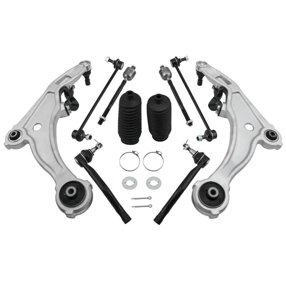 10pcs Front Suspension Kit Control Arms Tie Rods for Nissan Maxima (2009–2014)