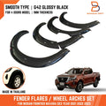 6" Glossy Black Fender Flares for Nissan Navara (2021-2023)