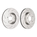 Front Set Drilled & Slotted Brake Rotors for Nissan Rogue & Sentra (2007–2013)