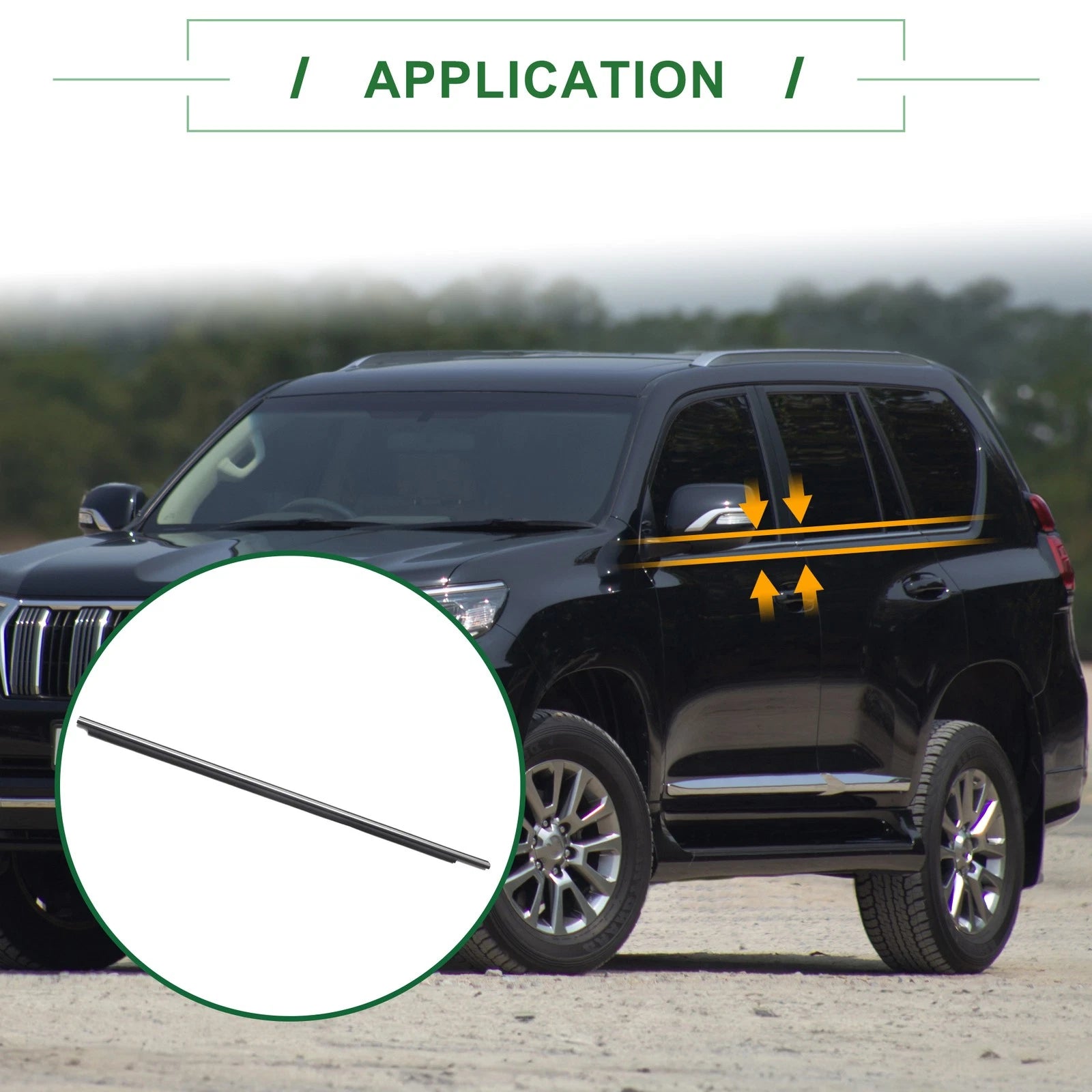 Front Right Weatherstrip Window Seal No. 7571060051 for Toyota Land Cruiser 