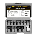 14Pcs Hex Bit Socket Set in Organizer Case