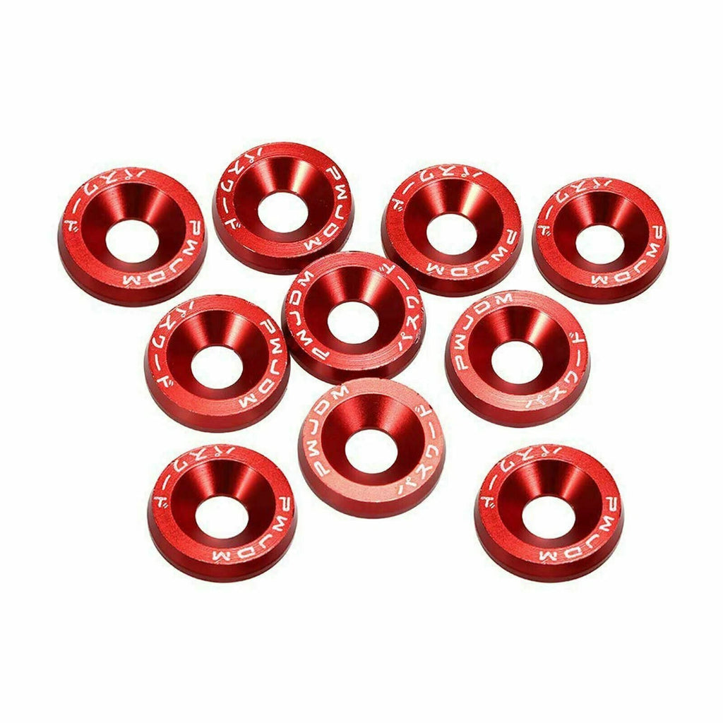 Red 20x Universal JDM Billet Washer Bolt Kit for Fender for 2020-2021