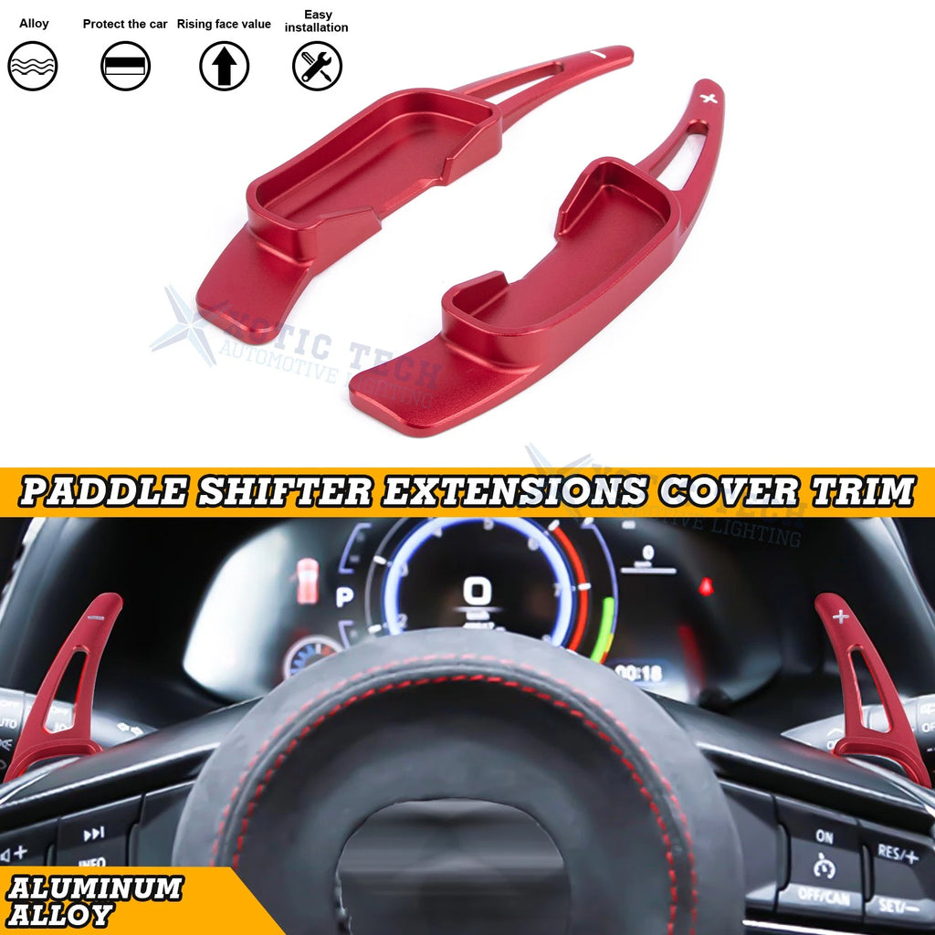 Red Aluminum Paddle Shifter Extension for Mazda (2014–2020)