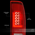 Red LED L-Bar Tail Brake Light Reverse Lamp for Ford Super Duty F150 (1999–2007)