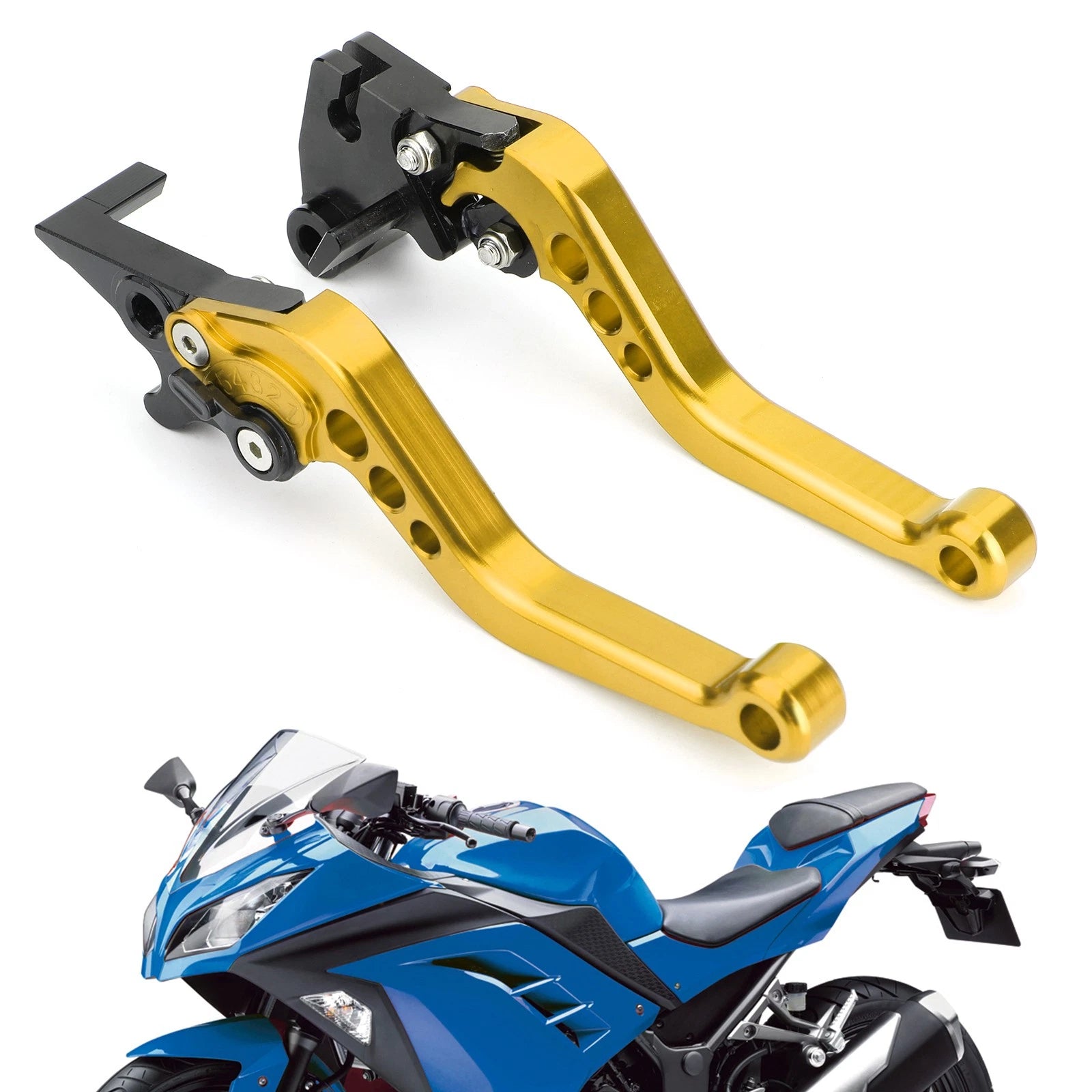 Brake Clutch Levers for Kawasaki Ninja 250 300 (2013–2018) Gold