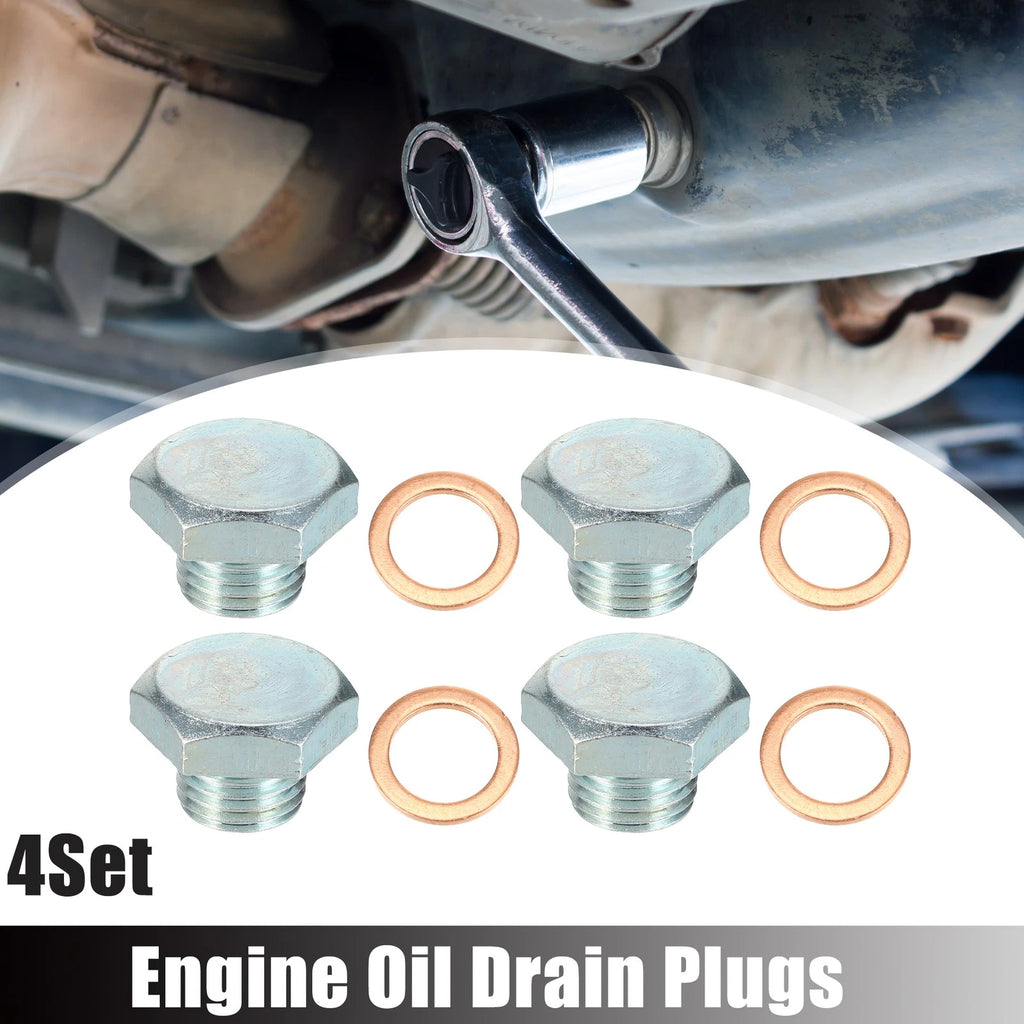 Set of 4 M14x1.5 Oil Drain Plug with Washer 94027565 for Buick 