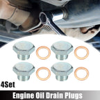 Set of 4 M14x1.5 Oil Drain Plug with Washer 94027565 for Buick 