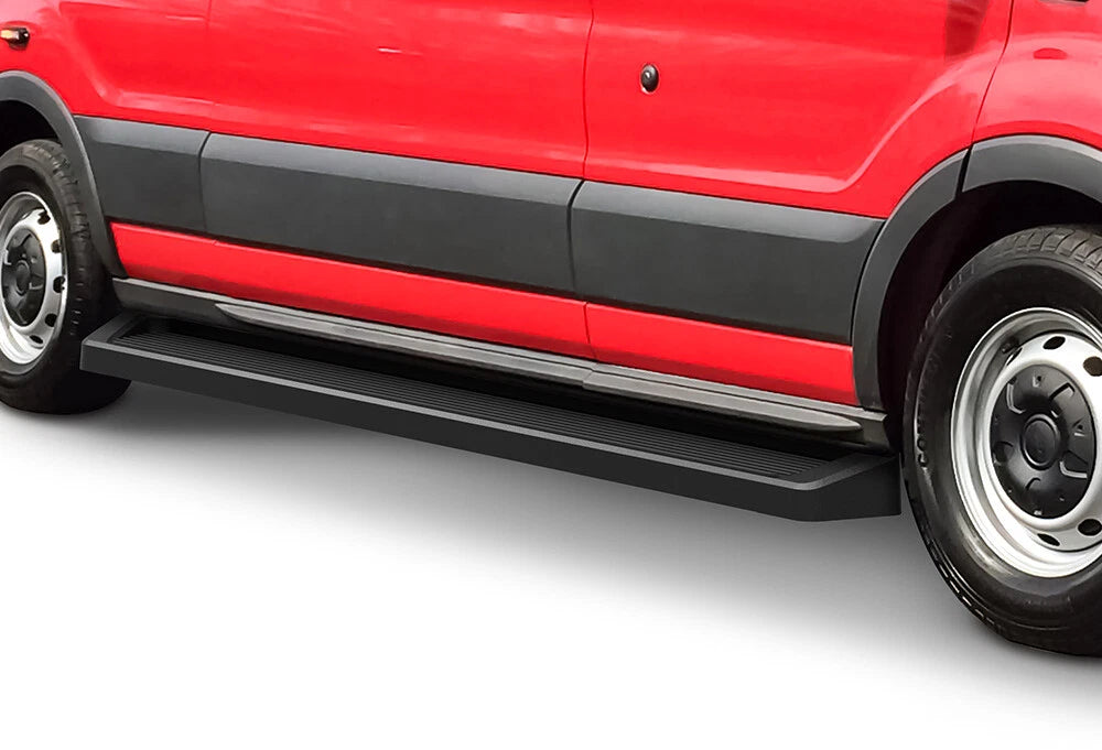 Set of 2 Running Boards for Ford Transit 2015–2026 Matte Black 6 Inch