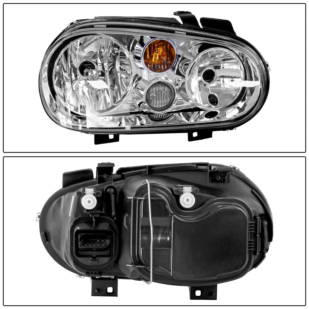 Set of 2 Headlights for Volkswagen Cabrio (1999-2002)