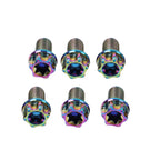 Set of 6 M10x30mm Torx Head Flange Screws for Motorcycle Bike