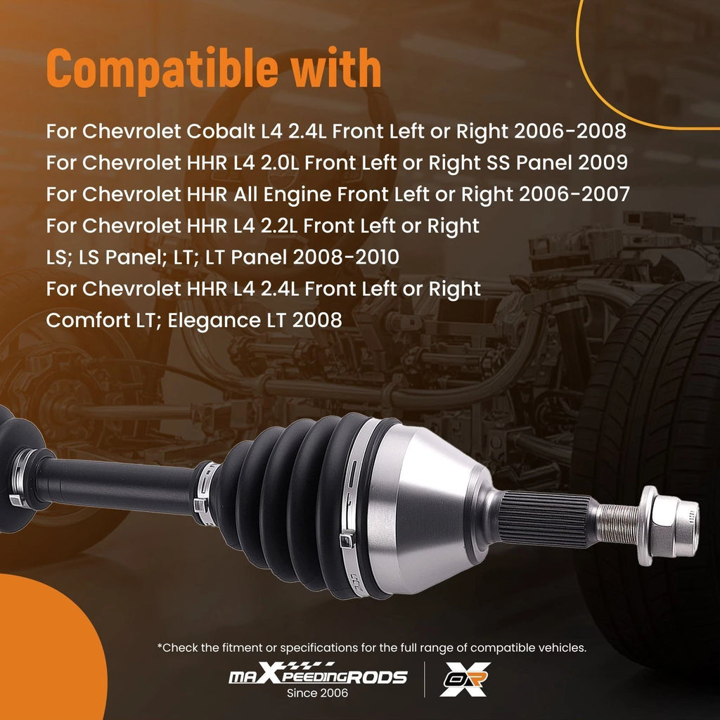 Front CV Axle Shaft Driver/Passenger for Chevy Cobalt HHR Saturn Ion (2007–2010)