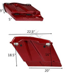 5" Stretched Red Saddlebags for Harley Softail Springer (1984–2017)
