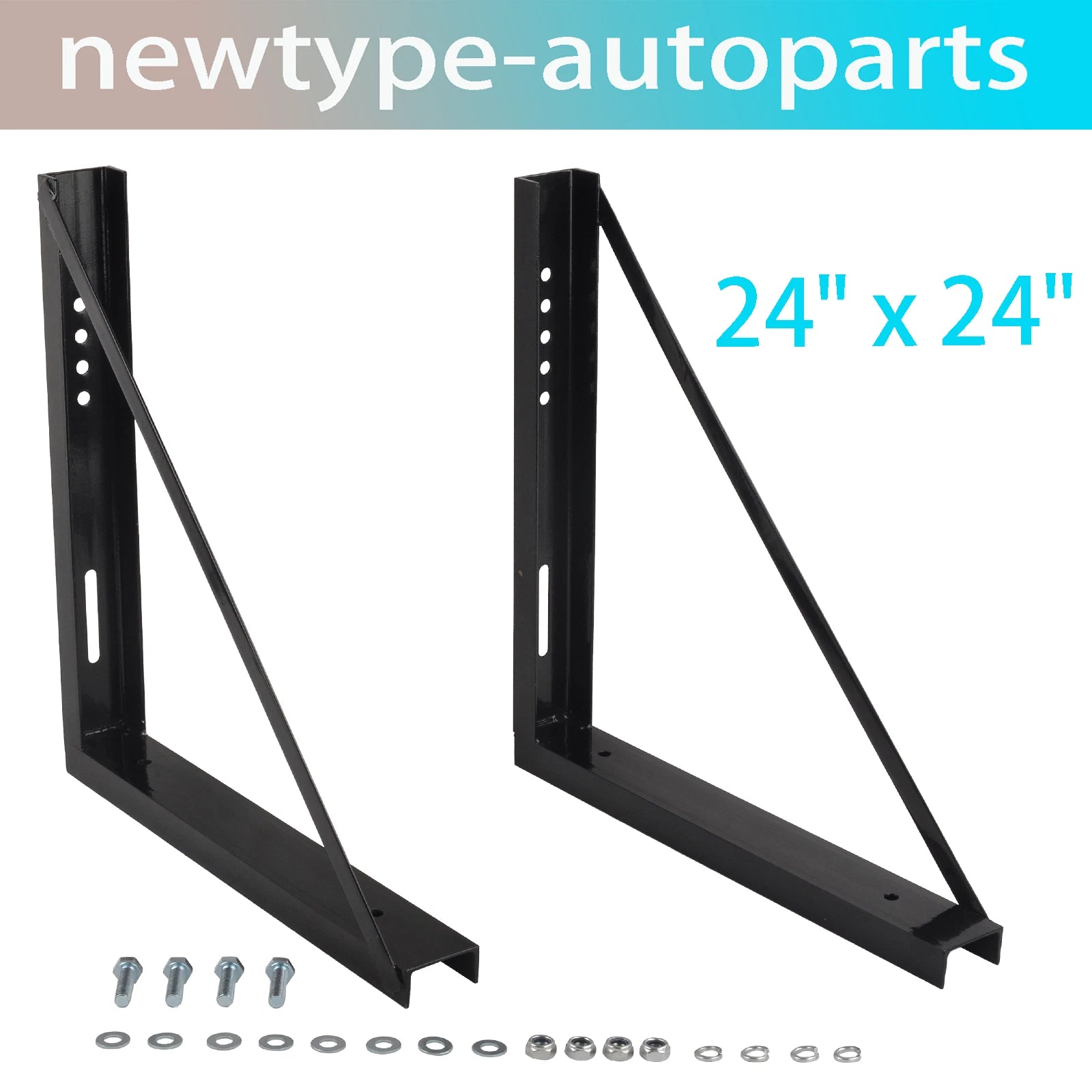 Set of 2 Steel Mounting Brackets for Truck Tool Box
