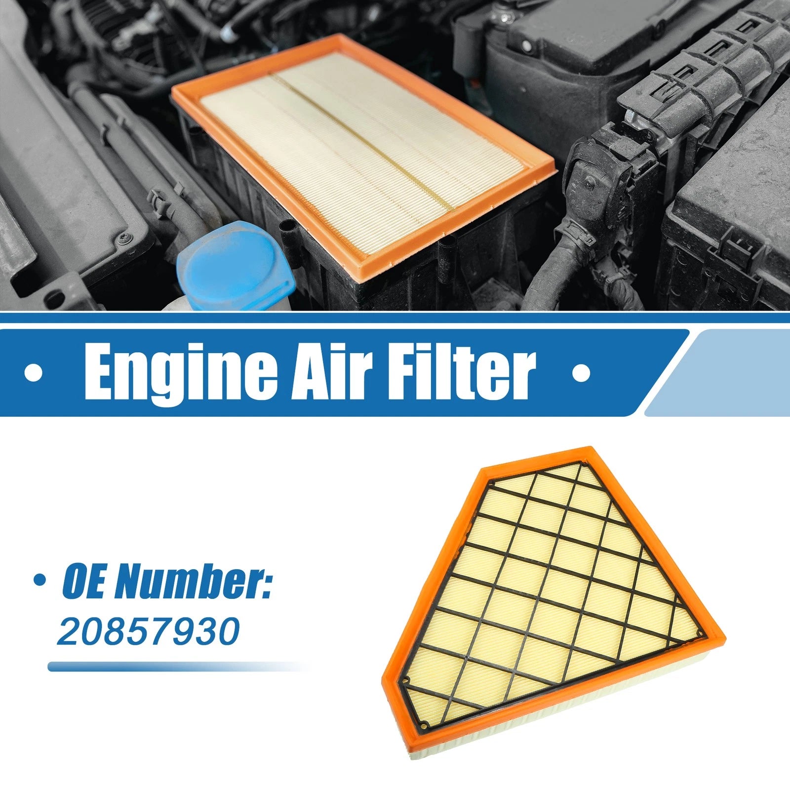 Engine Air Filter No. 20857930 for Cadillac ATS (2013–2019) & Chevy Camaro LS LT (2016)