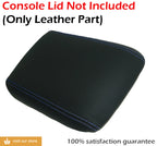 Leather Synthetic Console Armrest Cover for Ford Mustang (2005–2009) Blue Stitch
