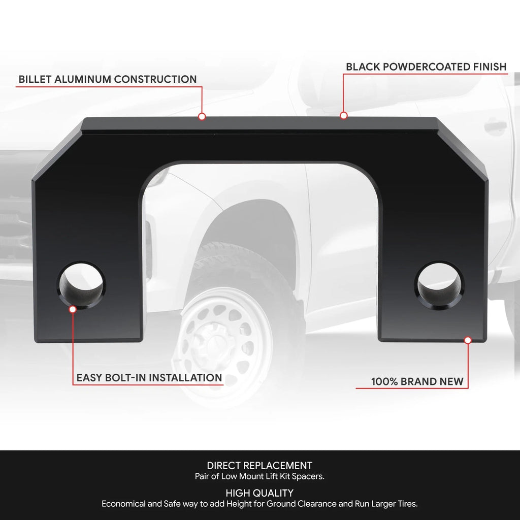 1.5" Aluminum Low Mount Strut Lift Kit Spacer for Silverado Sierra 1500 (2007–2022)