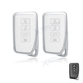 2x White TPU Leather Remote Key Fob Cover Holder for Lexus (2013–2024)