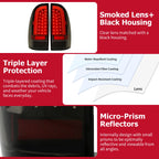 LED Tail Lights for Toyota Tacoma (2005–2015) Black Smoked Rear Brake Lamps Pair