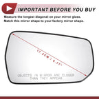 Heated Right Passenger Side Mirror Glass for Chevrolet Malibu (2016–2021)