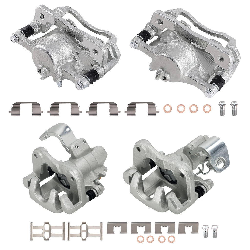4x Brake Calipers for Honda Civic (2006–2011) 1.8L w/Brackets 19-B3298 19-B3299