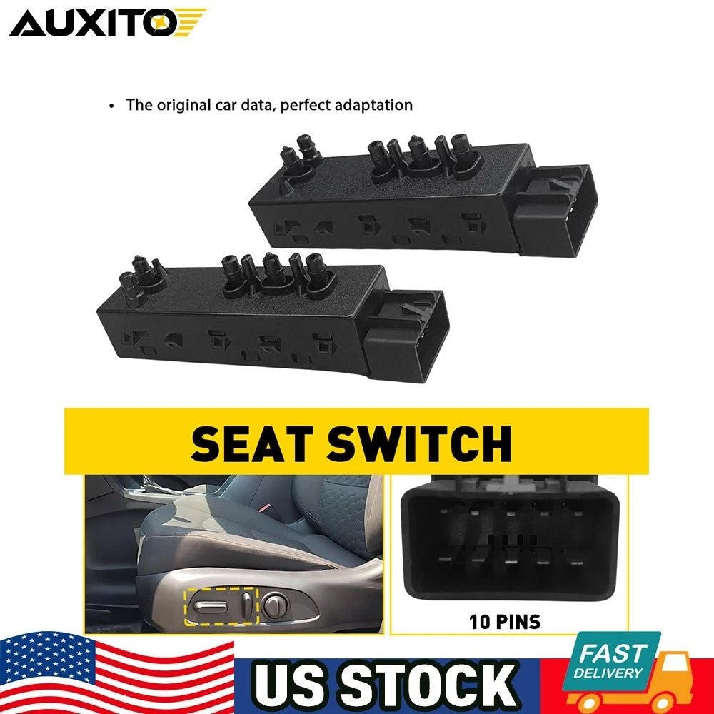 2X Power Seat Switch for Cadillac SRX, Chevrolet Equinox, Malibu, Camaro (2010–2018)