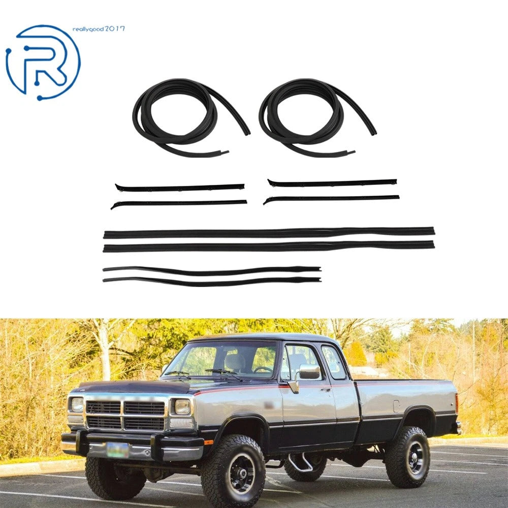 Set of 10 Door Window Weatherstrip Seal Rubber for Dodge Plymouth (1980–1993)
