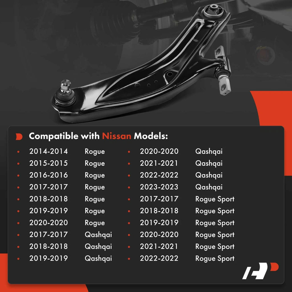 Front Right Lower Control Arm with Ball Joint for Nissan Rogue (2014-2020)