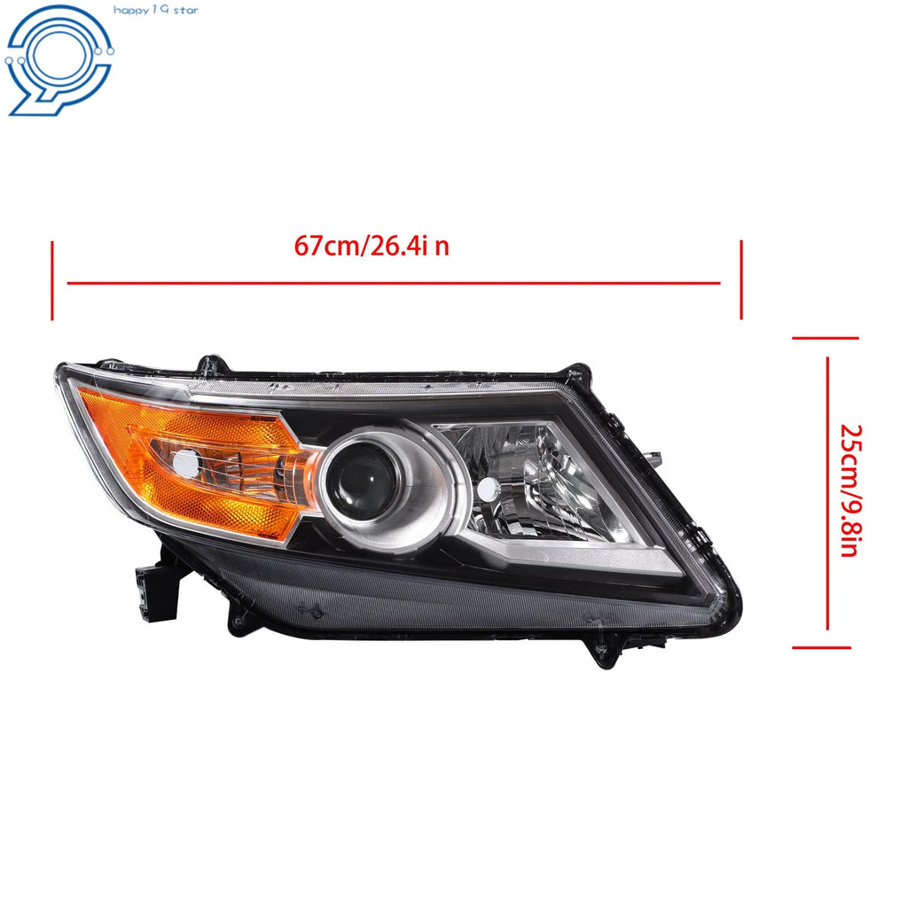 HID Headlights Assembly Projector for Honda Odyssey (2014-2017) Black Right Side