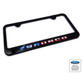 License Plate Frame Black Plastic with American Flag for Ford Bronco (2021–2025)