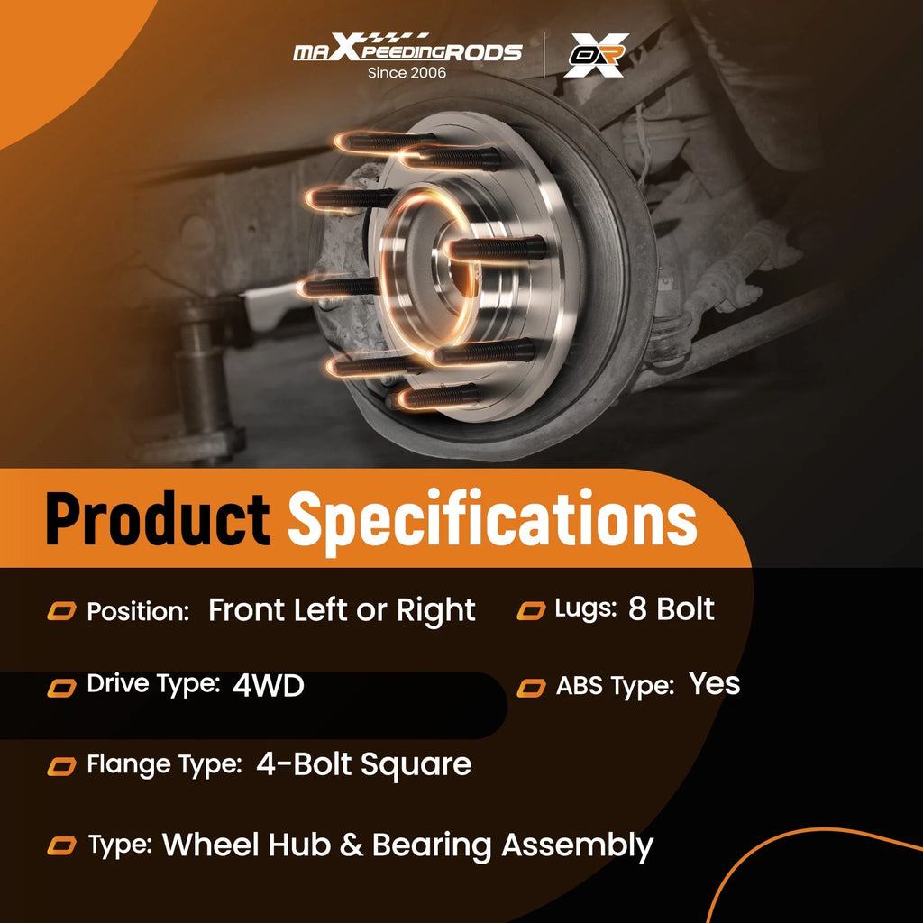 4WD Front Wheel Hub Kit for Silverado Sierra HD 2500/3500 (2011-2019)