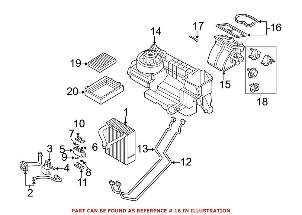 A/C Evaporator Temperature Sensor for BMW (64116930015)