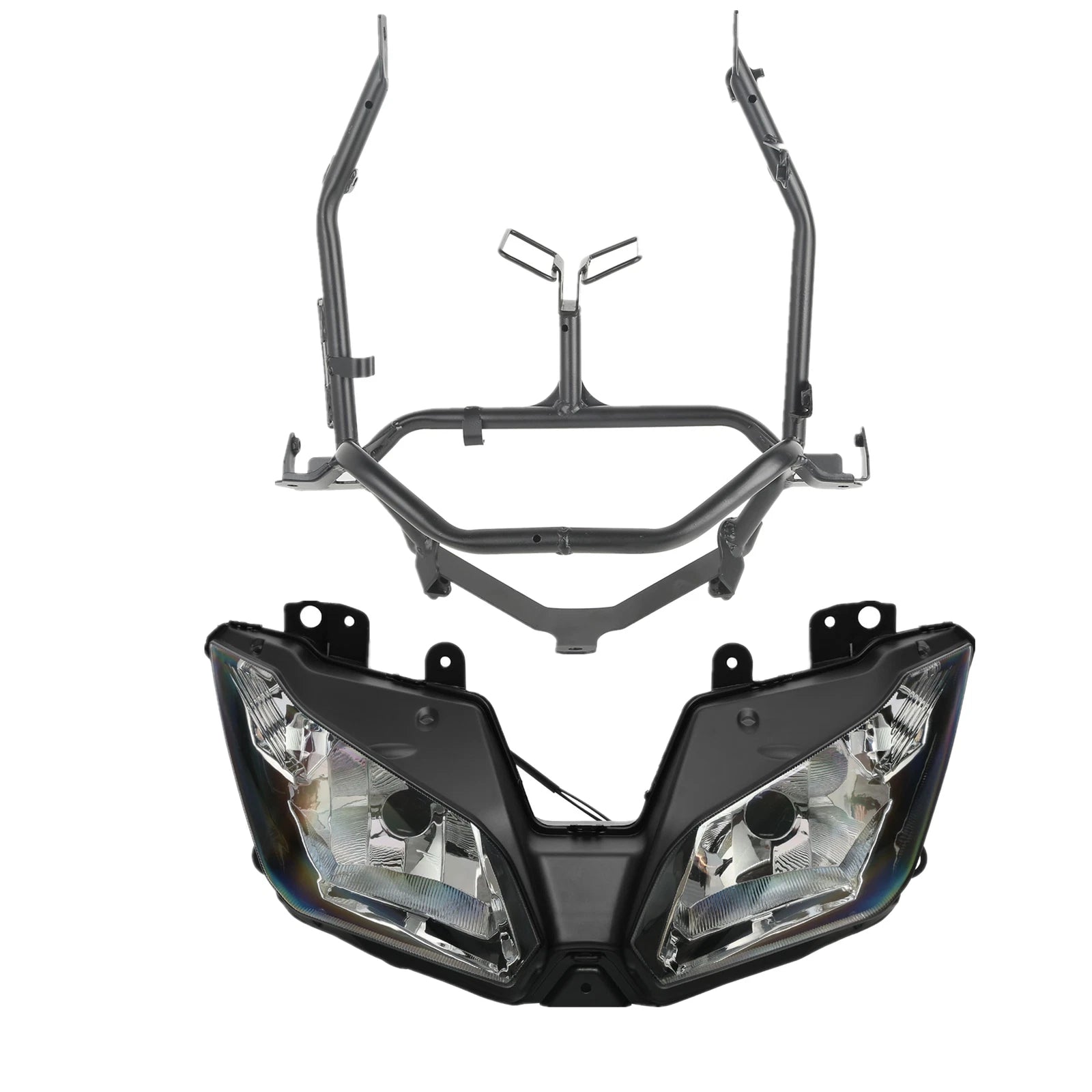 Front Headlight Assembly & Fairing Stay Bracket for Kawasaki Ninja 300 (2013–2017)
