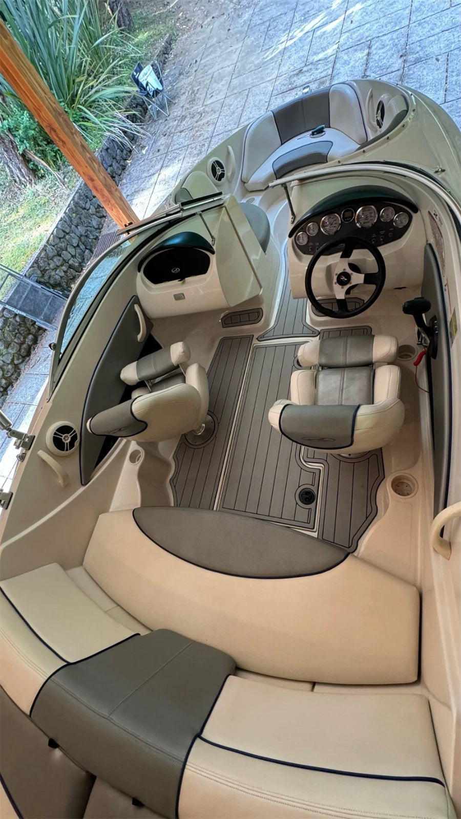 EVA Foam Teak Flooring Mat for Sea Ray 185 Sport (2010)