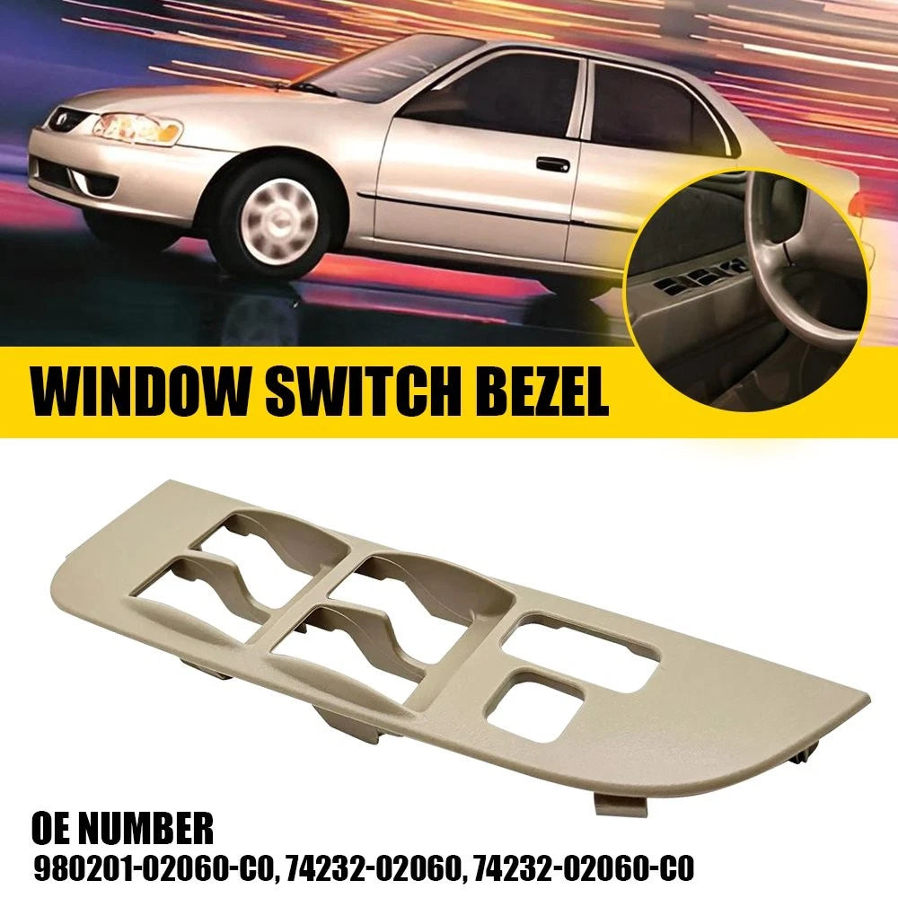 Driver Master Power Window Switch Bezel Trim Panel for Toyota Corolla (1998–2002)