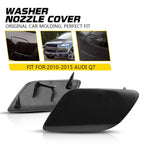 Set of 2 Black Front Bumper Headlight Washer Caps for Audi Q7 (2010–2015)