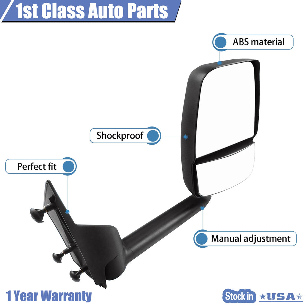 Right Manual Folding Mirror for Chevrolet Express 1500 GMC Savana (2003–2017)