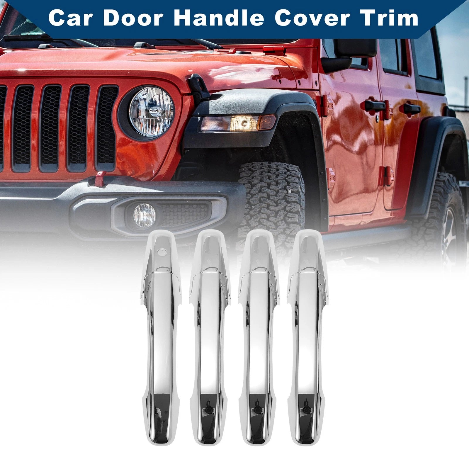 Car Door Handle Cover Trim for Honda Civic (2006–2011) Silver Tone