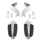 Chrome Footpegs Mount Bracket for Harley Touring CVO Road Street Glide (1993–2025)