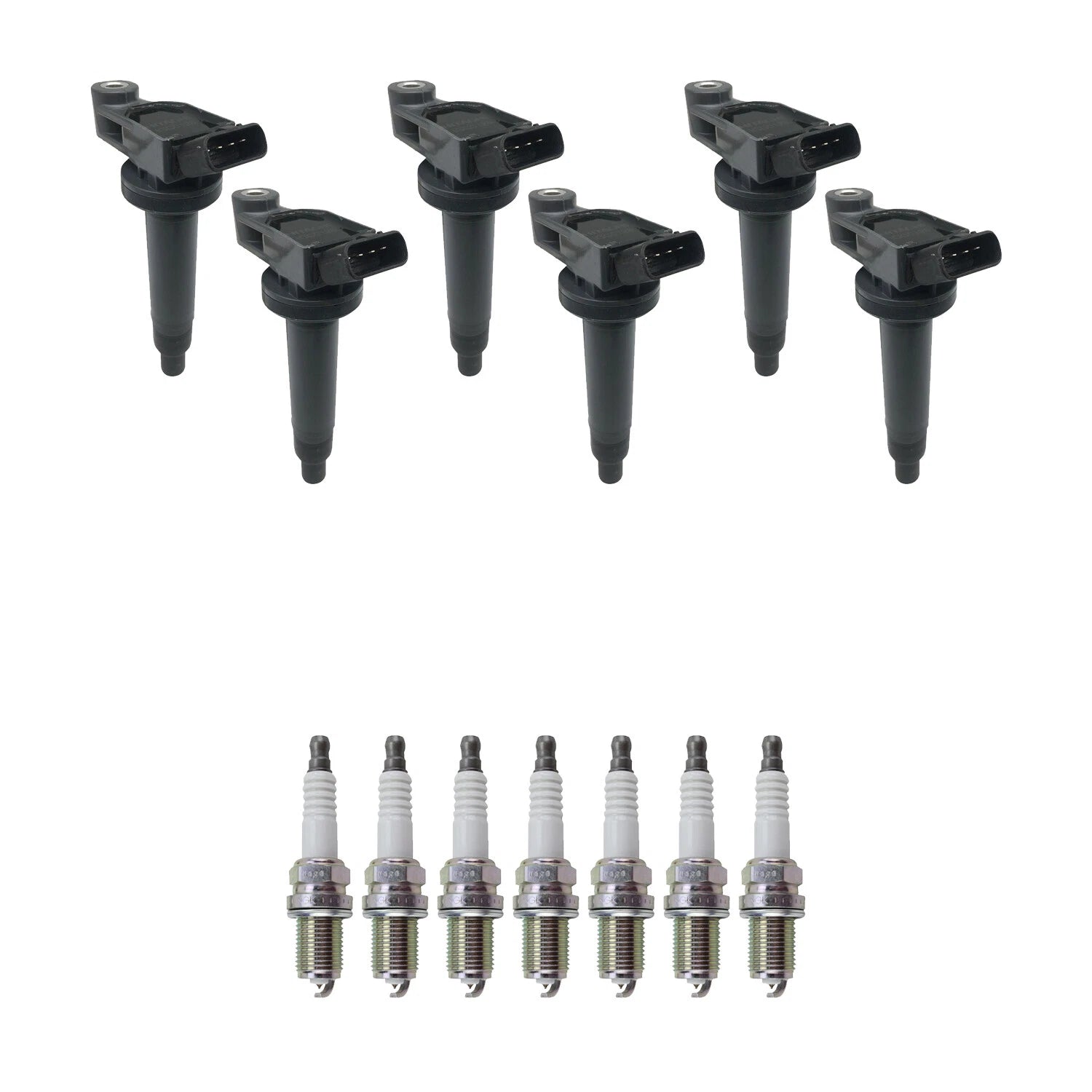 Set of 6 Ignition Coils & NGK Platinum Spark Plugs for Camry Sienna RX300 (1997–2006)