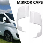 White Wing Mirror Covers for Ford Transit Tourneo (2014-2023)