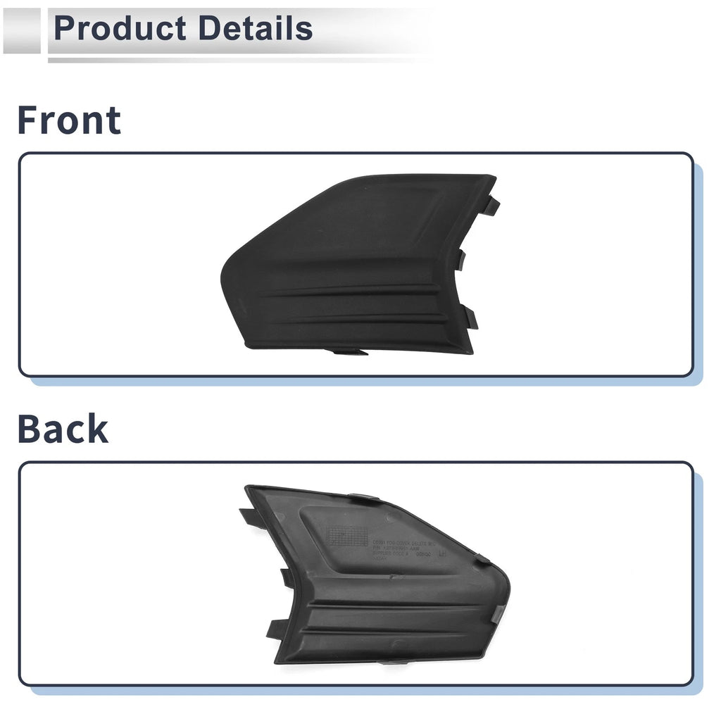 1 Pc Fog Light Grill for Ford Fusion (2019–2020) ABS Black