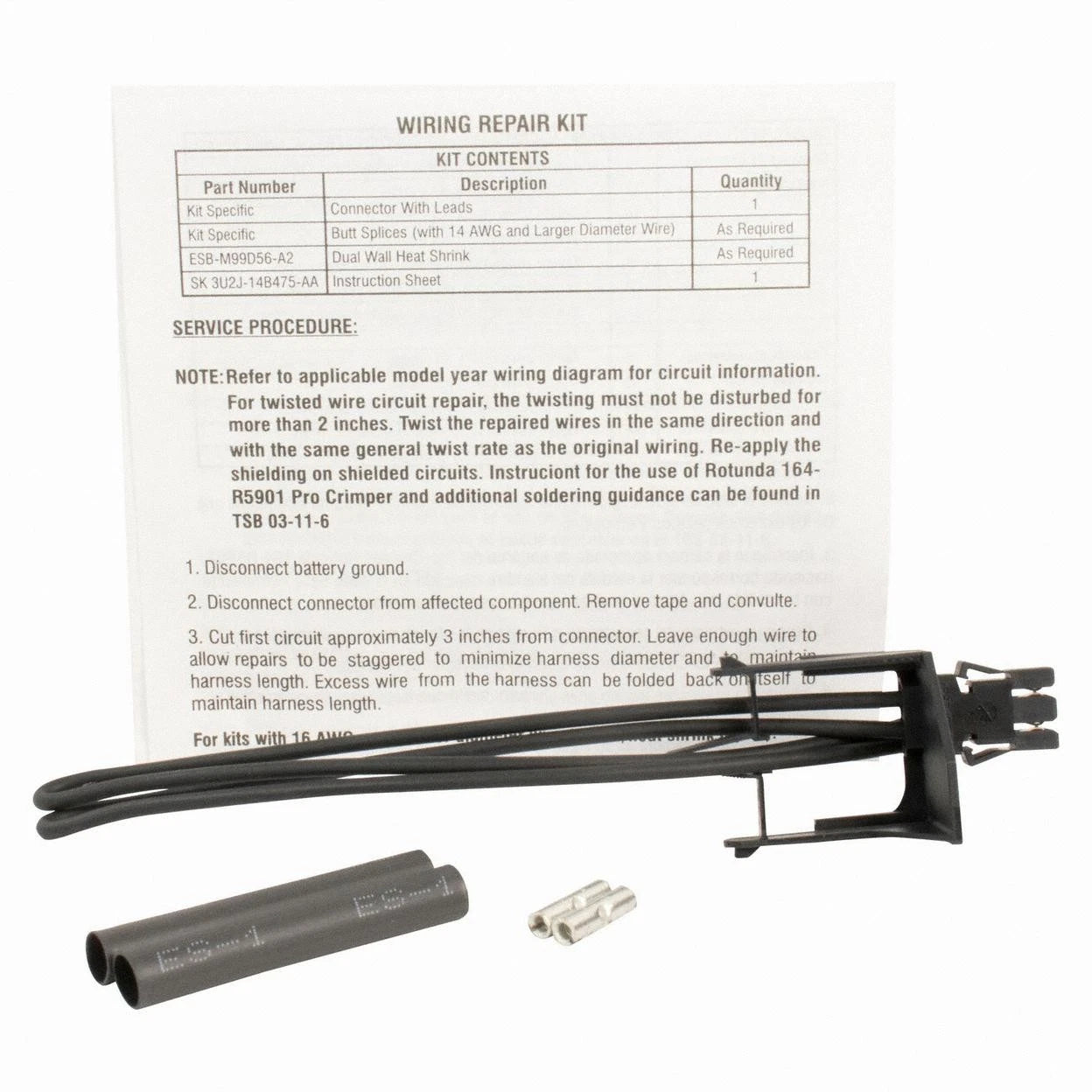 Motorcraft WPT-1026 Rear Left Window Motor Connector for Ford Fiesta (2011–2019)