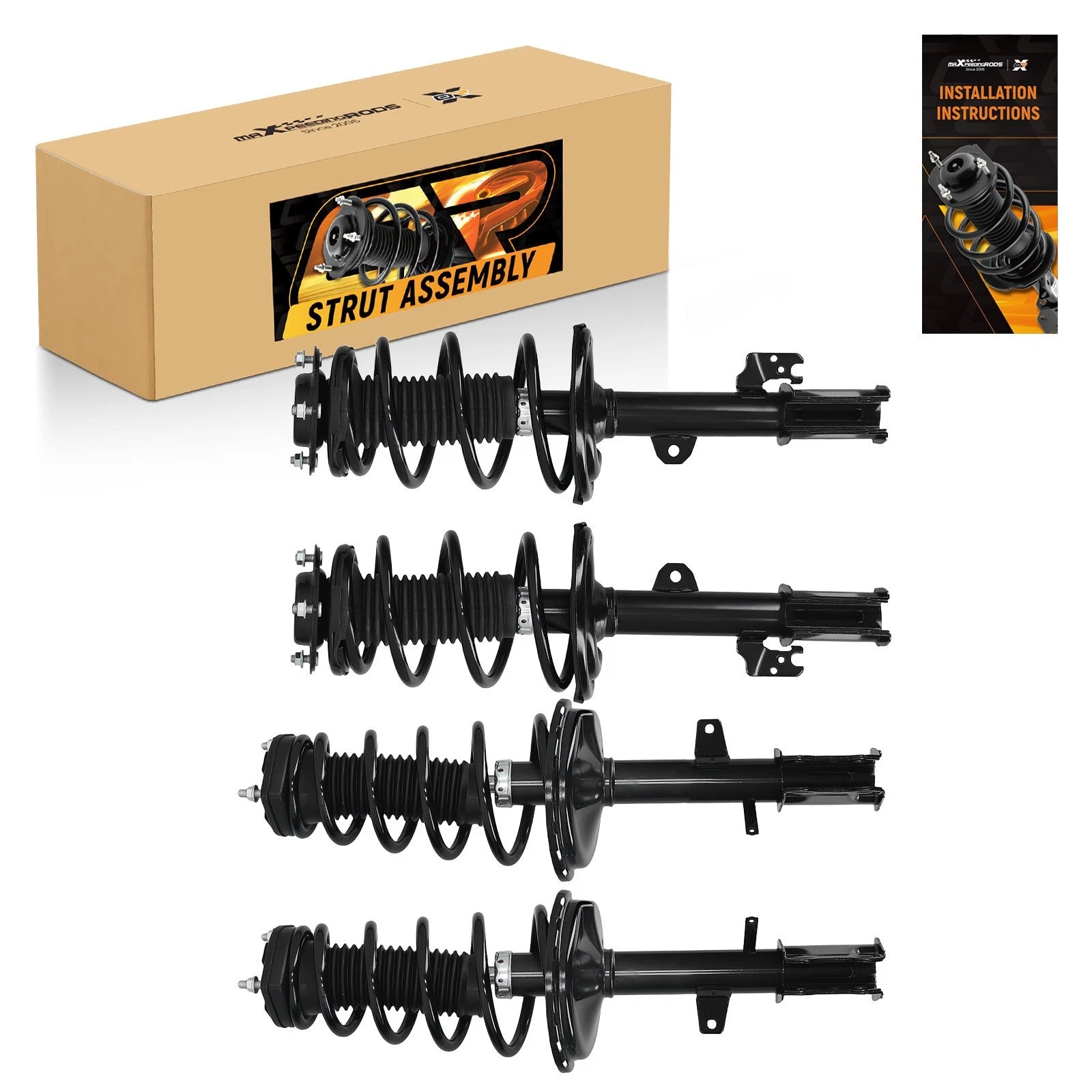 4pcs Front Rear Quick Struts w/ Coil Spring For 2008-2010 Toyota Highlander AWD