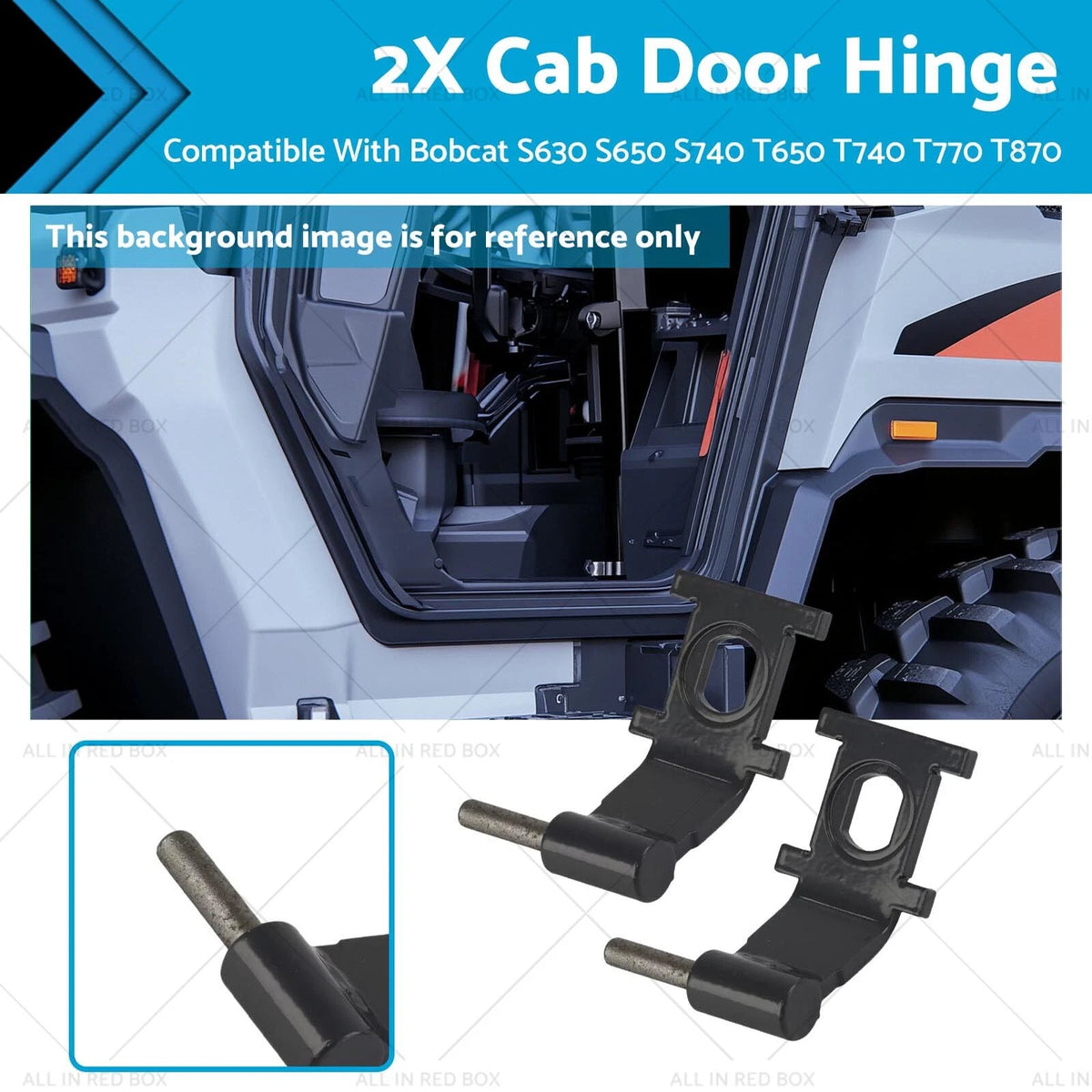 2X Cab Door Hinge for Bobcat S630 S650 S740 T650 T740 T770 T870 (2010–2023) 7193725