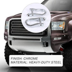 2Pcs Chrome Tow Hooks for Chevrolet GMC Silverado Sierra 1500 (2007–2019) 84072462