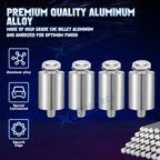Engine Motor Hood Vent Spacer Riser for Silver Car (M8) (Aluminum Alloy)