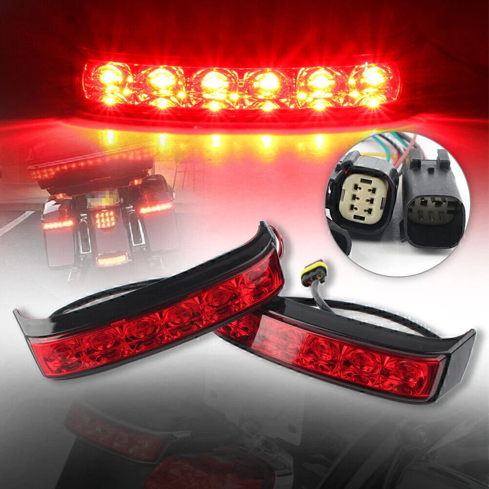 LED Saddlebag Run/Brake/Turn Lamp Light Housing Lens for Harley (2014–2019)