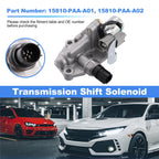 Transmission Shift Solenoid 15810-PAA-A01 for Honda Accord (1998–2002)